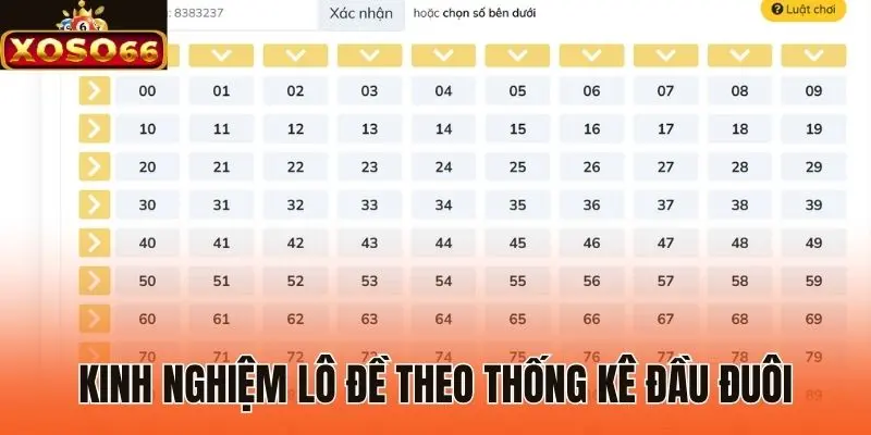 Kinh nghiệm lô đề theo thống kê đầu đuôi