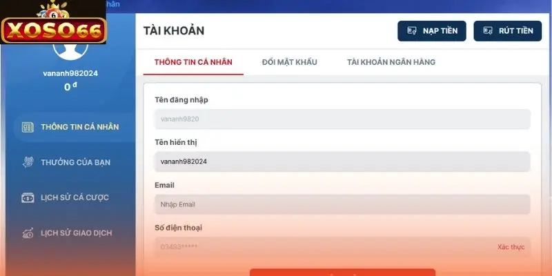 Tài khoản hội viên hợp lệ - bước đầu để đăng nhập vào Xoso66